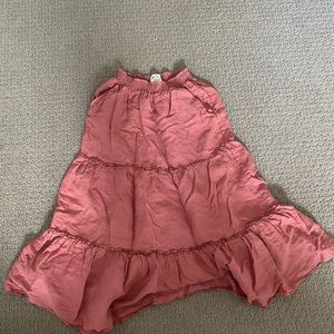 Midi skirt, rustic red color, size small